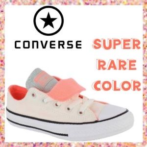 Converse Ox White Hyper Orange Girls Size 12 Converse All Star Chucks Low Tops